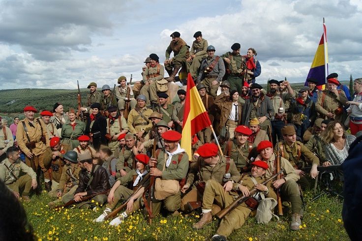 Participantes en la I Recreacin Histrica de la Batalla de Lopera. 16 de abril de 2016.